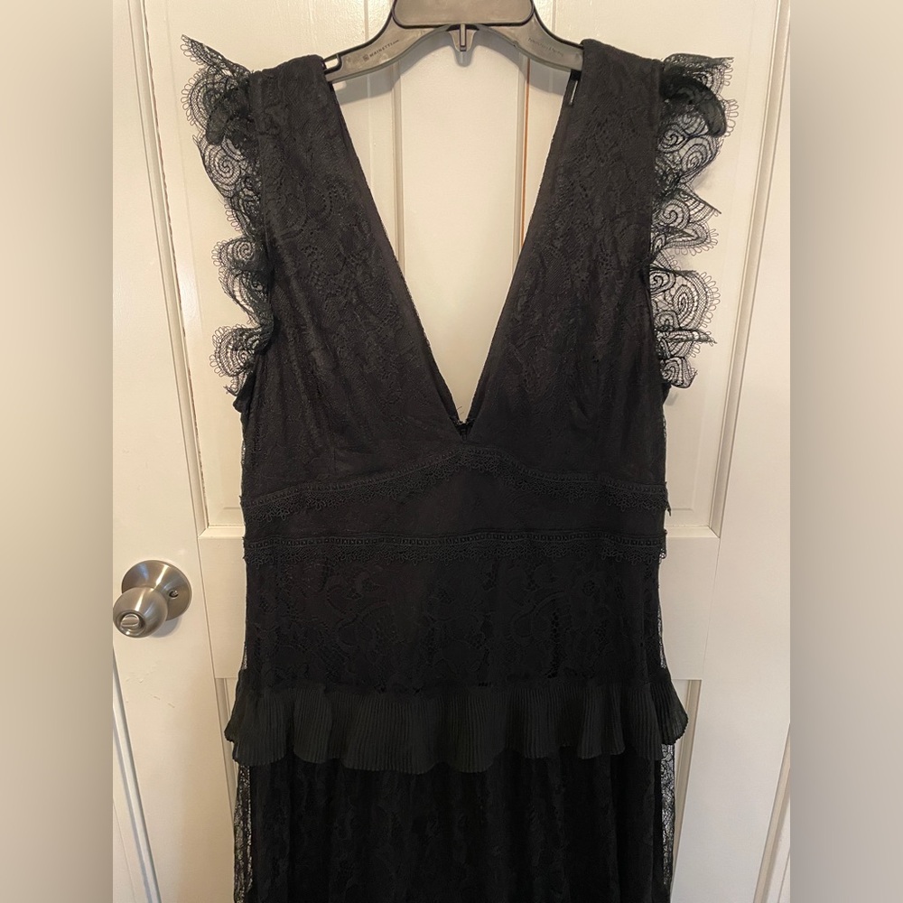 Lulus Marvelous Darling Black Lace Ruffled Tiered Maxi Dress - Picture 5 of 13